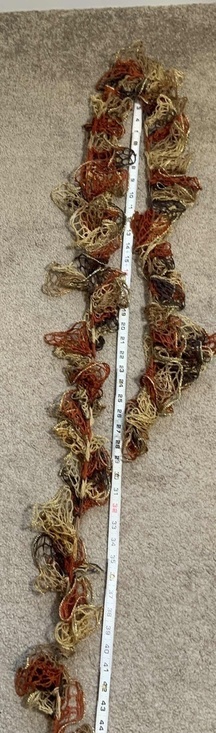 Ruffled‎ Multicolor Open-Knit Long Scarf 100 Inch Fairycore Academia Ballet-core - Picture 5 of 5